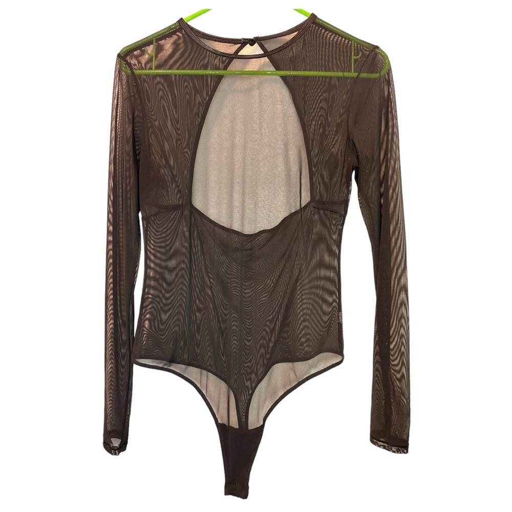 Black sheer bodysuit. Size medium.